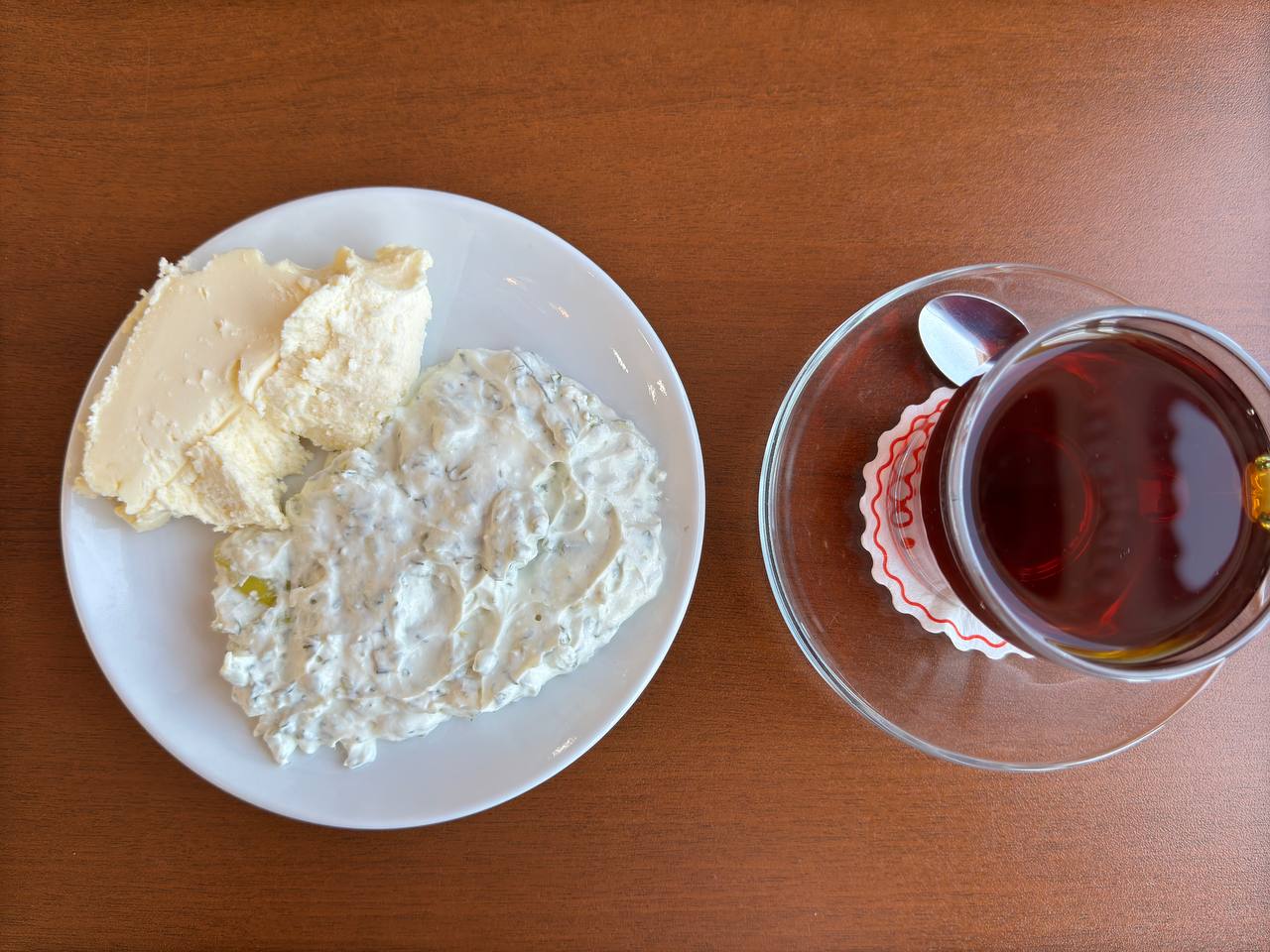 Tereyağı Cacık+Çay